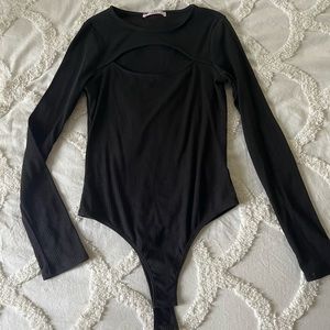 Vici Blue Blush Black Cut-Out Bodysuit